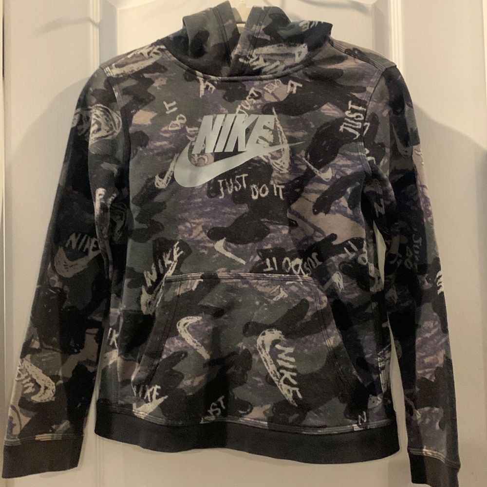 Boys Gray Nike Hoodie